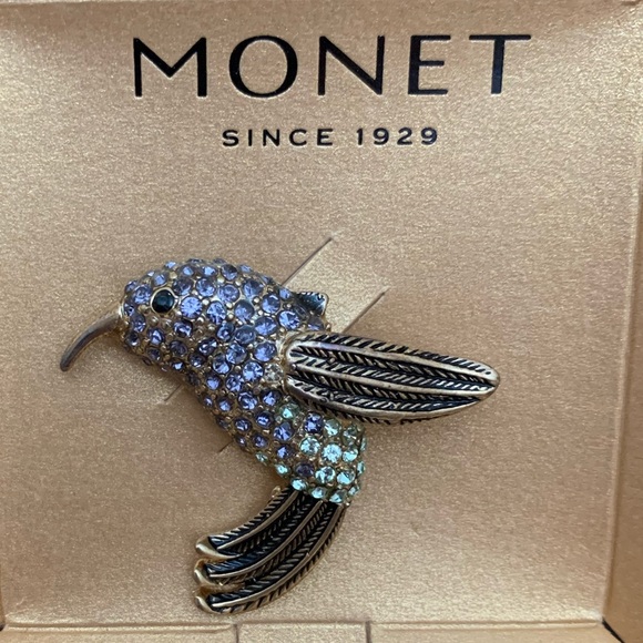 Monet Hummingbird Pin - Picture 3 of 6